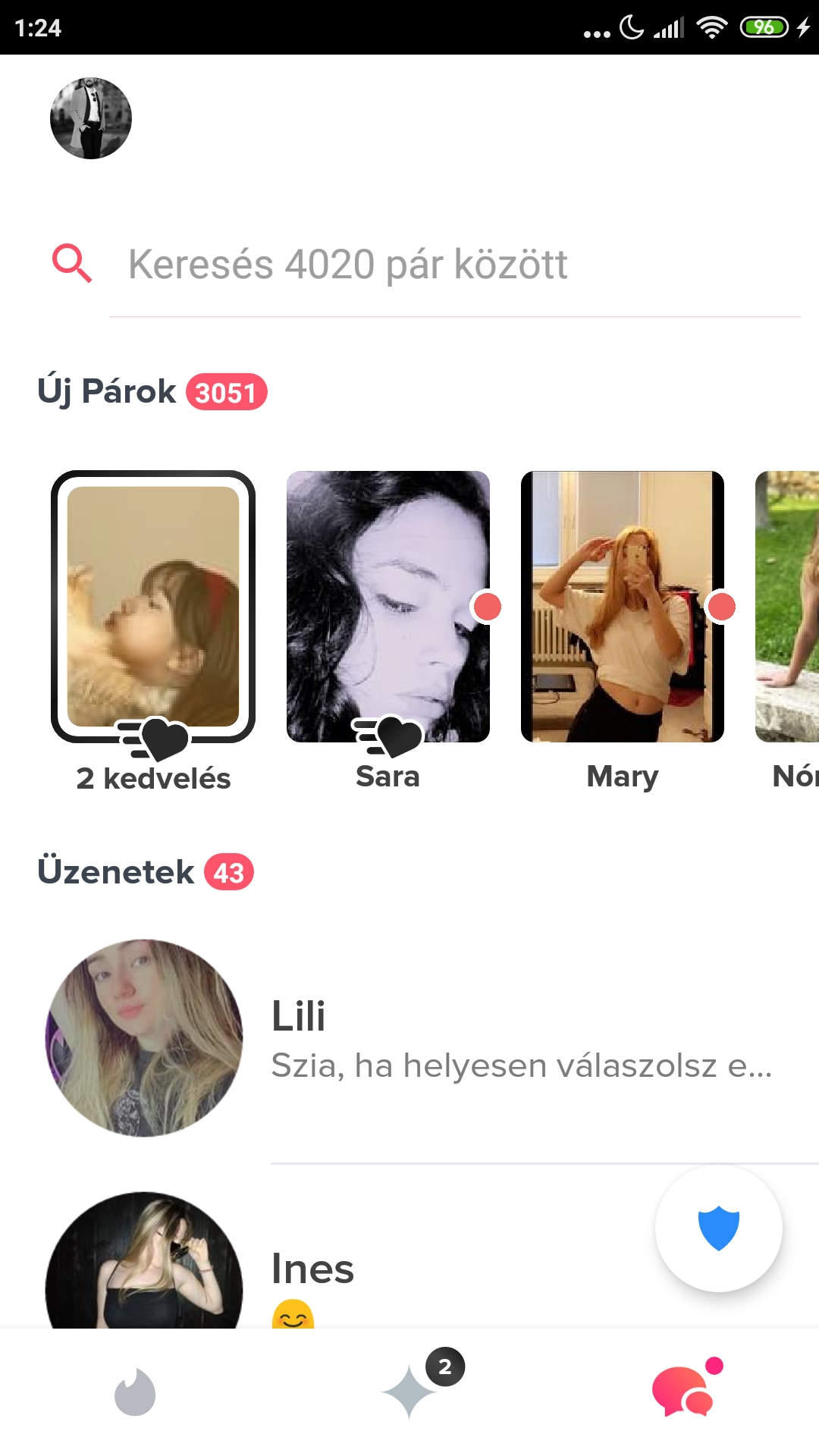 Tinder profil példa